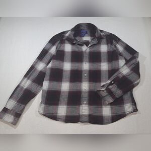 Apt. 9 Men's Plaid Shirt - Black, Gray, and Red